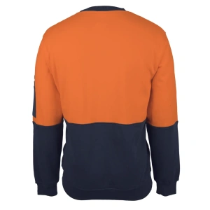 JB's Hi Vis 310 Cotton Crew Neck Fleece - Thumbnail Image 3
