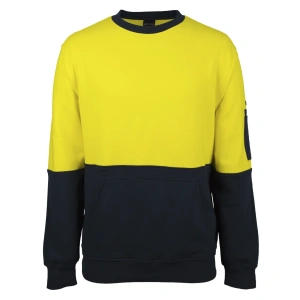 JB's Hi Vis 310 Cotton Crew Neck Fleece - Thumbnail Image 4