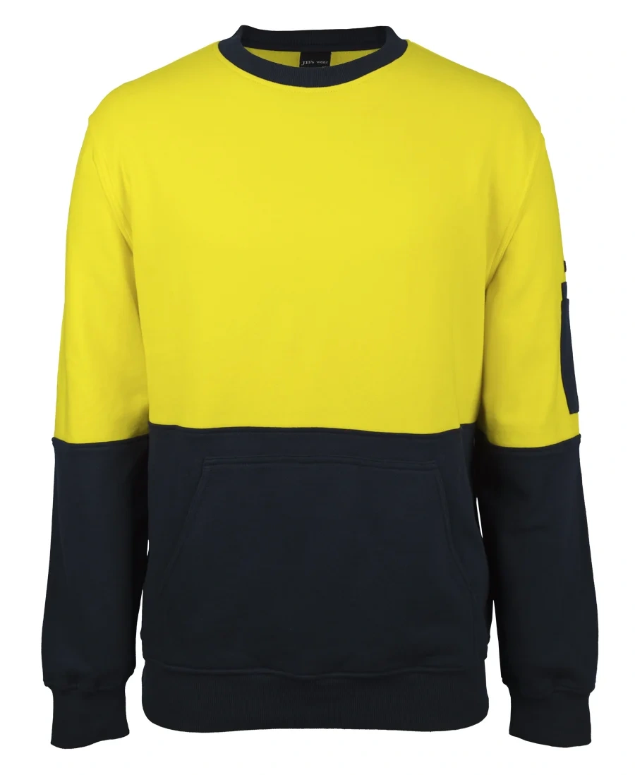 JB's Hi Vis 310 Cotton Crew Neck Fleece - Image 4