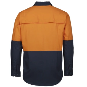 JB's Hi Vis Close Front L/S 150g Work Shirt - Thumbnail Image 3