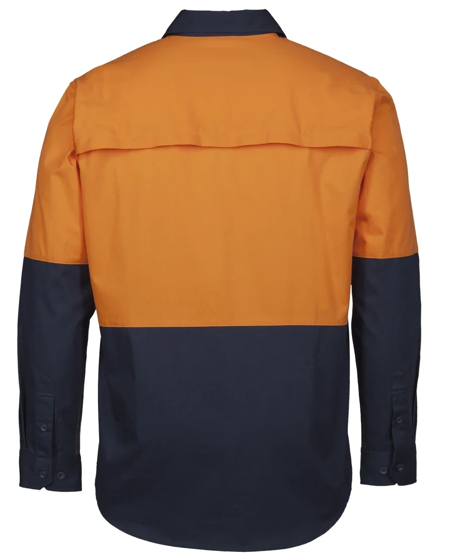 JB's Hi Vis Close Front L/S 150g Work Shirt - Image 3