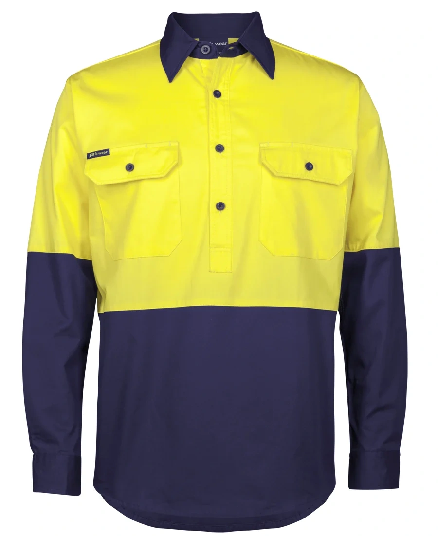 JB's Hi Vis Close Front L/S 150g Work Shirt - Image 4