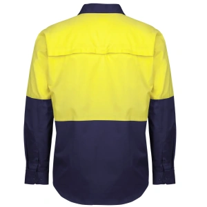 JB's Hi Vis Close Front L/S 150g Work Shirt - Thumbnail Image 5