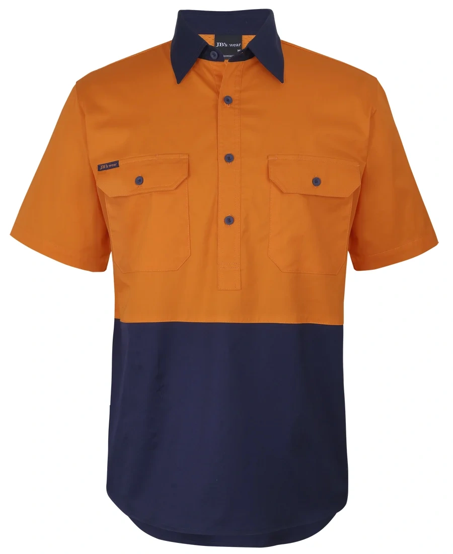 JB's Hi Vis Close Front S/S 150g Work Shirt - Image 2