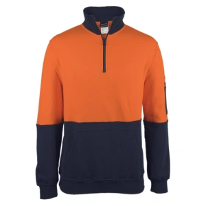 JB's Hi Vis 310 Cotton 1/2 Zip Fleece - Thumbnail Image 2