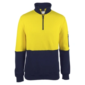 JB's Hi Vis 310 Cotton 1/2 Zip Fleece - Thumbnail Image 4
