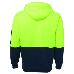 JB's Hi Vis Full Zip Fleecy Hoodie - Thumbnail Image 3