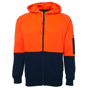 JB's Hi Vis Full Zip Fleecy Hoodie - Thumbnail Image 4