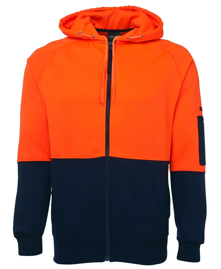 JB's Hi Vis Full Zip Fleecy Hoodie - Image 4