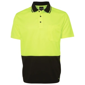 JB's Adults and Kids Hi Vis Non Cuff Traditional Polo - Thumbnail Image 2