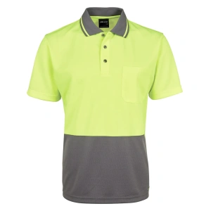 JB's Adults and Kids Hi Vis Non Cuff Traditional Polo - Thumbnail Image 4