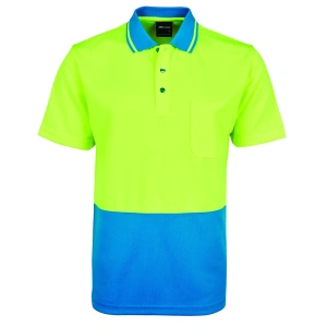 JB's Adults and Kids Hi Vis Non Cuff Traditional Polo - Thumbnail Image 6