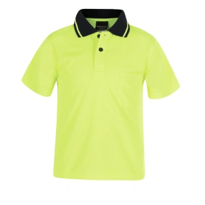 JB's Adults and Kids Hi Vis Non Cuff Traditional Polo - Thumbnail Image 8