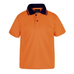 JB's Adults and Kids Hi Vis Non Cuff Traditional Polo - Thumbnail Image 22
