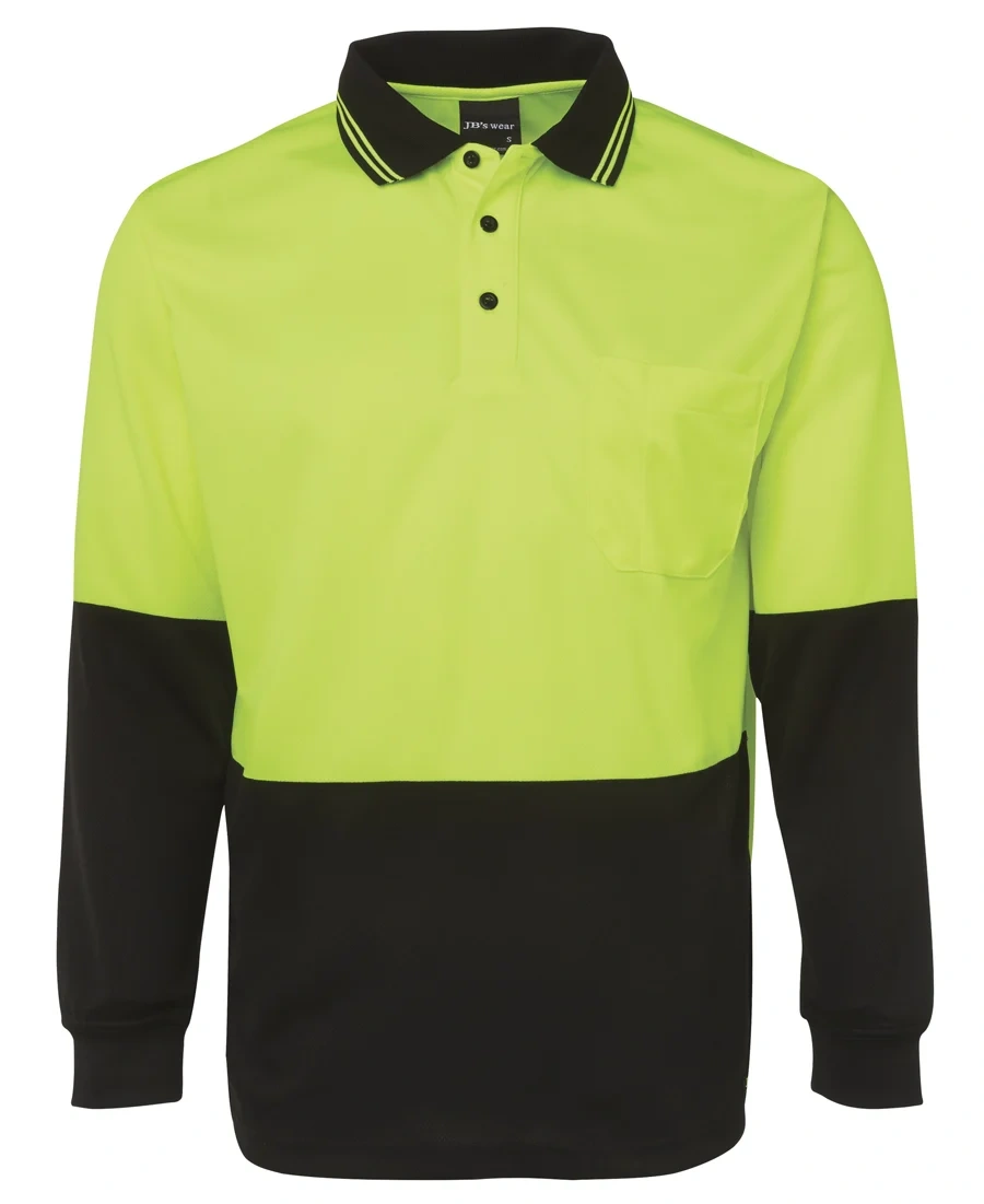 JB's Hi Vis L/S Traditional Polo - Image 2