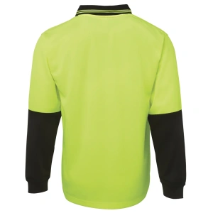 JB's Hi Vis L/S Traditional Polo - Thumbnail Image 3