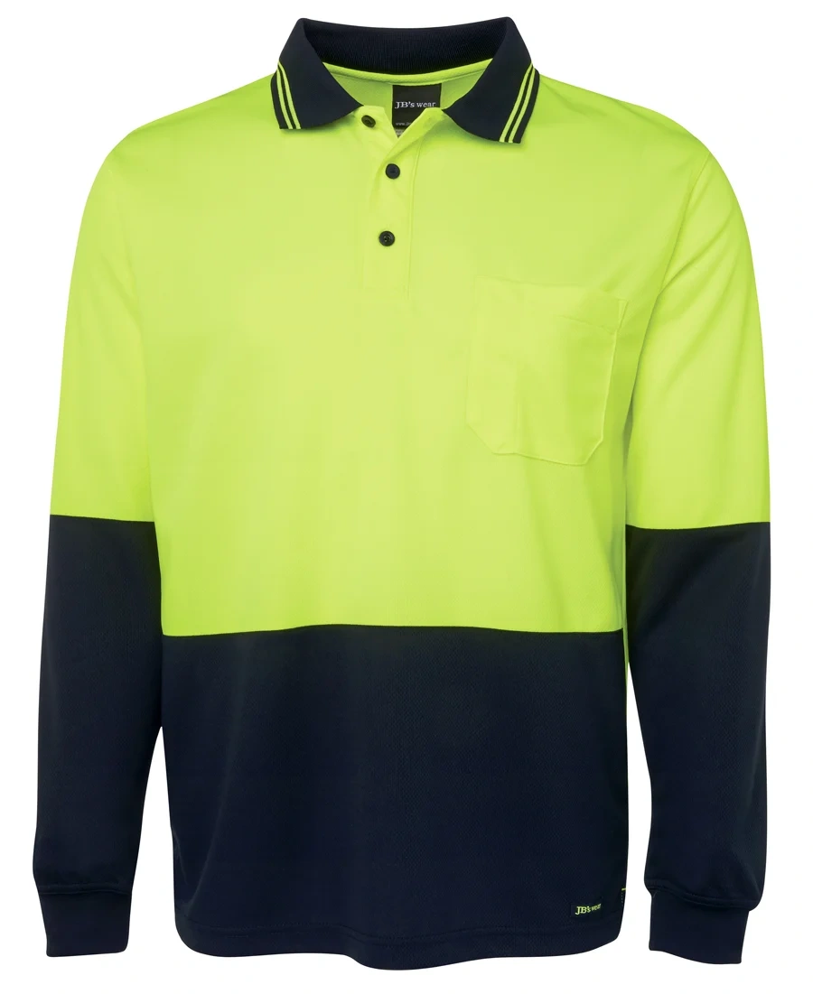JB's Hi Vis L/S Traditional Polo - Image 6