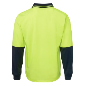JB's Hi Vis L/S Traditional Polo - Thumbnail Image 7