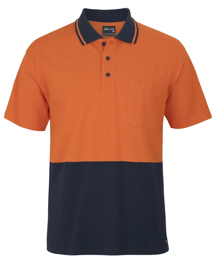 JB's Hi Vis S/S Cotton Pique Trad Polo - Image 2