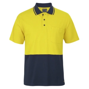 JB's Hi Vis S/S Cotton Pique Trad Polo - Thumbnail Image 4