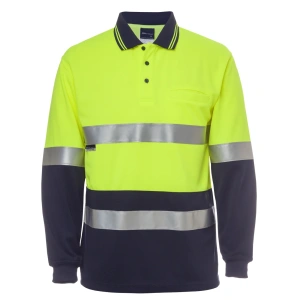 JB's Hi Vis L/S (D+N) Traditional Polo - Thumbnail Image 2