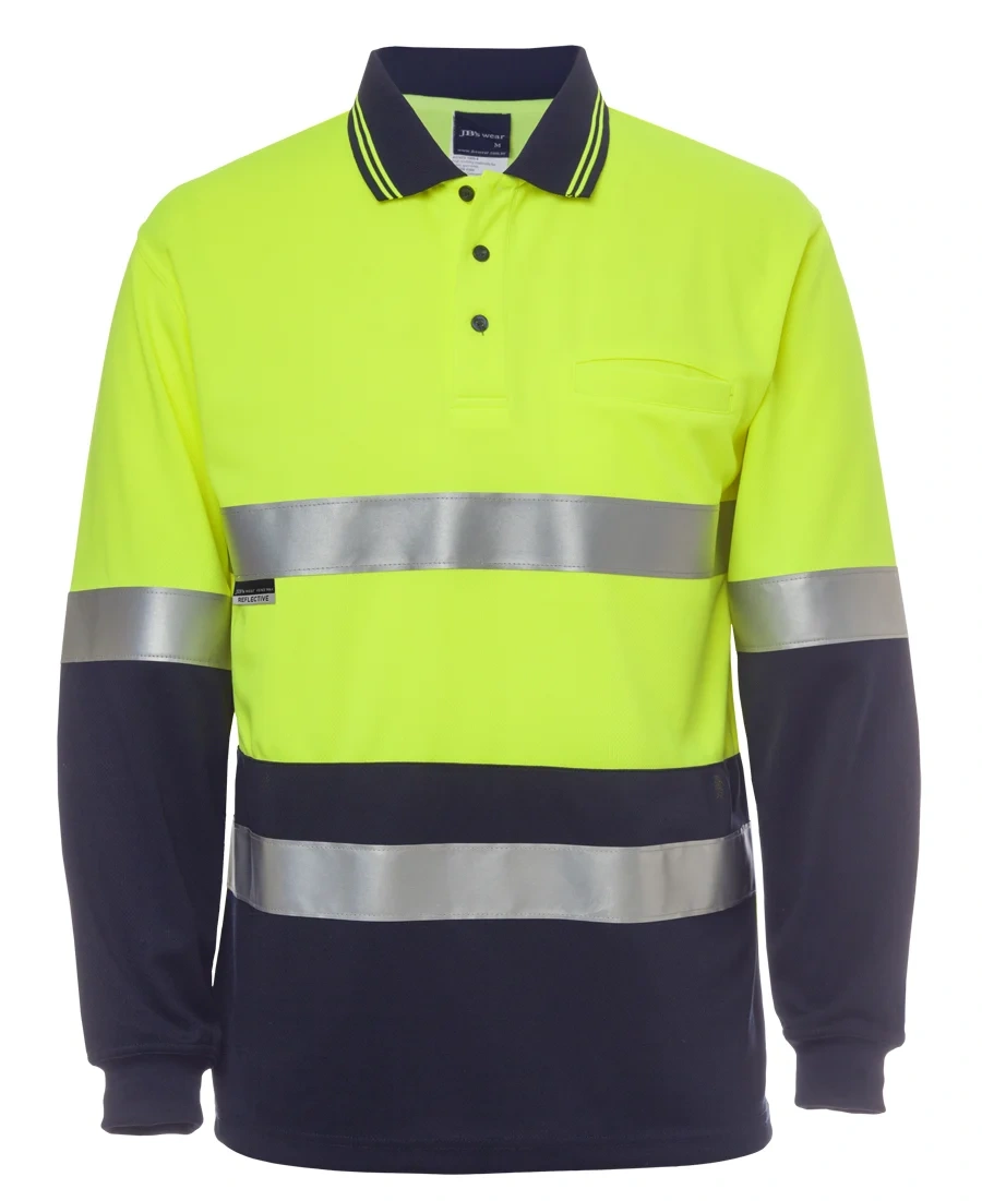 JB's Hi Vis L/S (D+N) Traditional Polo - Image 2