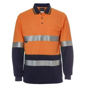 JB's Hi Vis L/S (D+N) Traditional Polo - Thumbnail Image 4