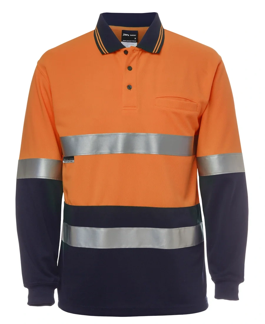 JB's Hi Vis L/S (D+N) Traditional Polo - Image 4