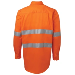 JB's Hi Vis (D+N) Close Front L/S 190g Work Shirt - Thumbnail Image 5