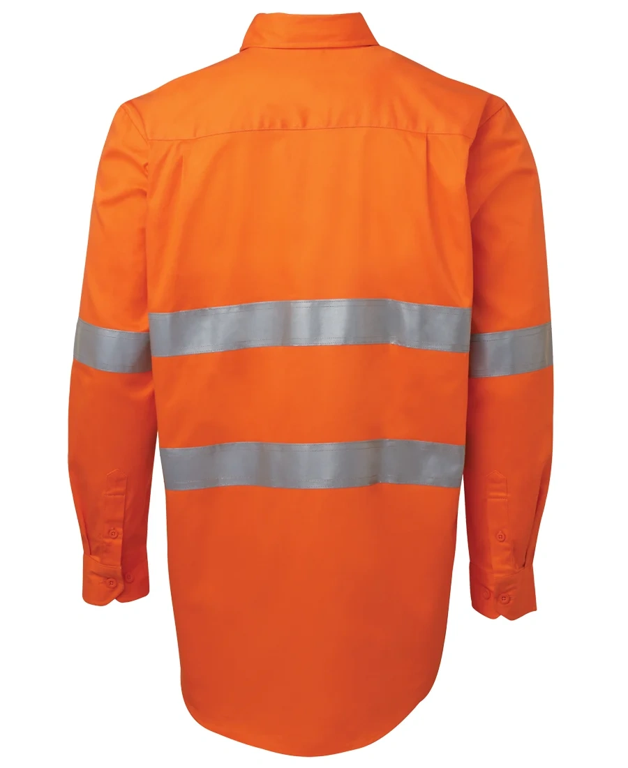 JB's Hi Vis (D+N) Close Front L/S 190g Work Shirt - Image 5