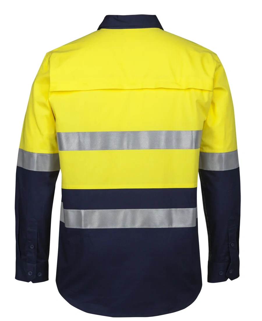 JB's Hi Vis (D+N) Close Front L/S 150g Work Shirt - Image 5