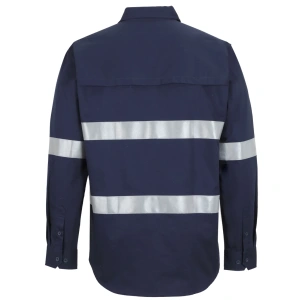 JB's Close Front L/S 150g Work Shirt Reflective Tape - Thumbnail Image 3