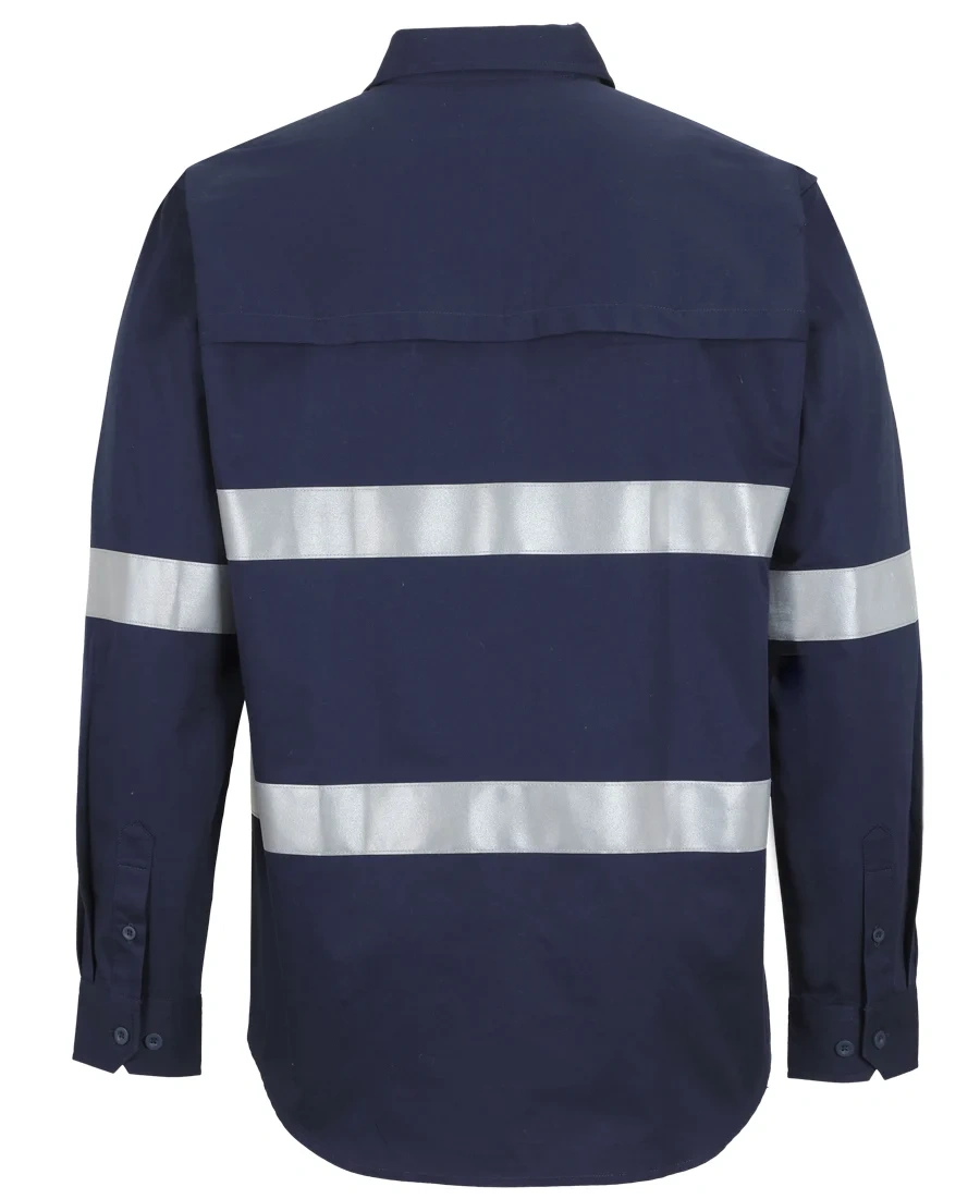 JB's Close Front L/S 150g Work Shirt Reflective Tape - Image 3