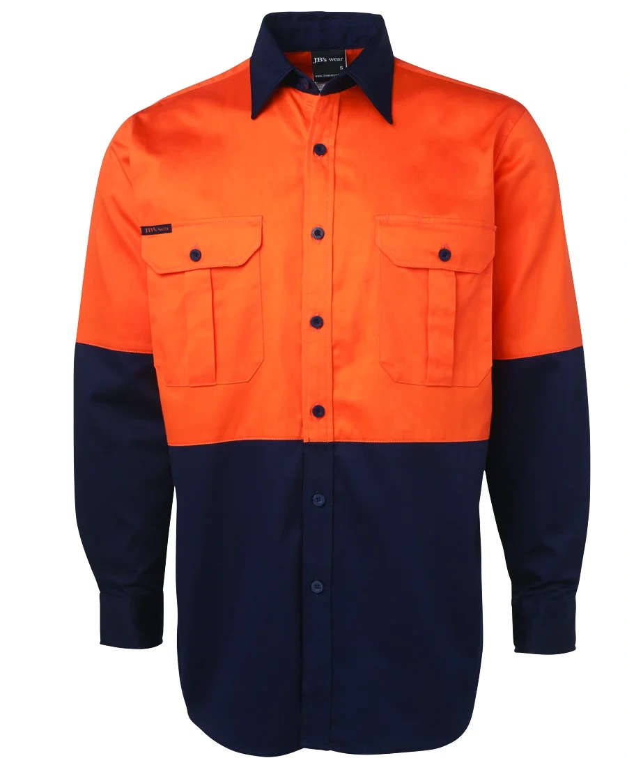 JB's Hi Vis L/S 190G Work Shirt - Image 2