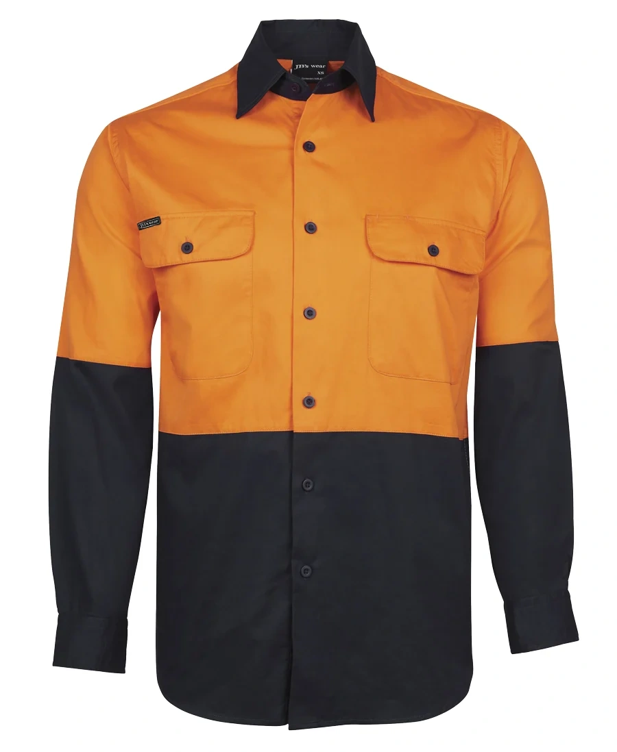 JB's Hi Vis L/S 150G Work Shirt - Image 2