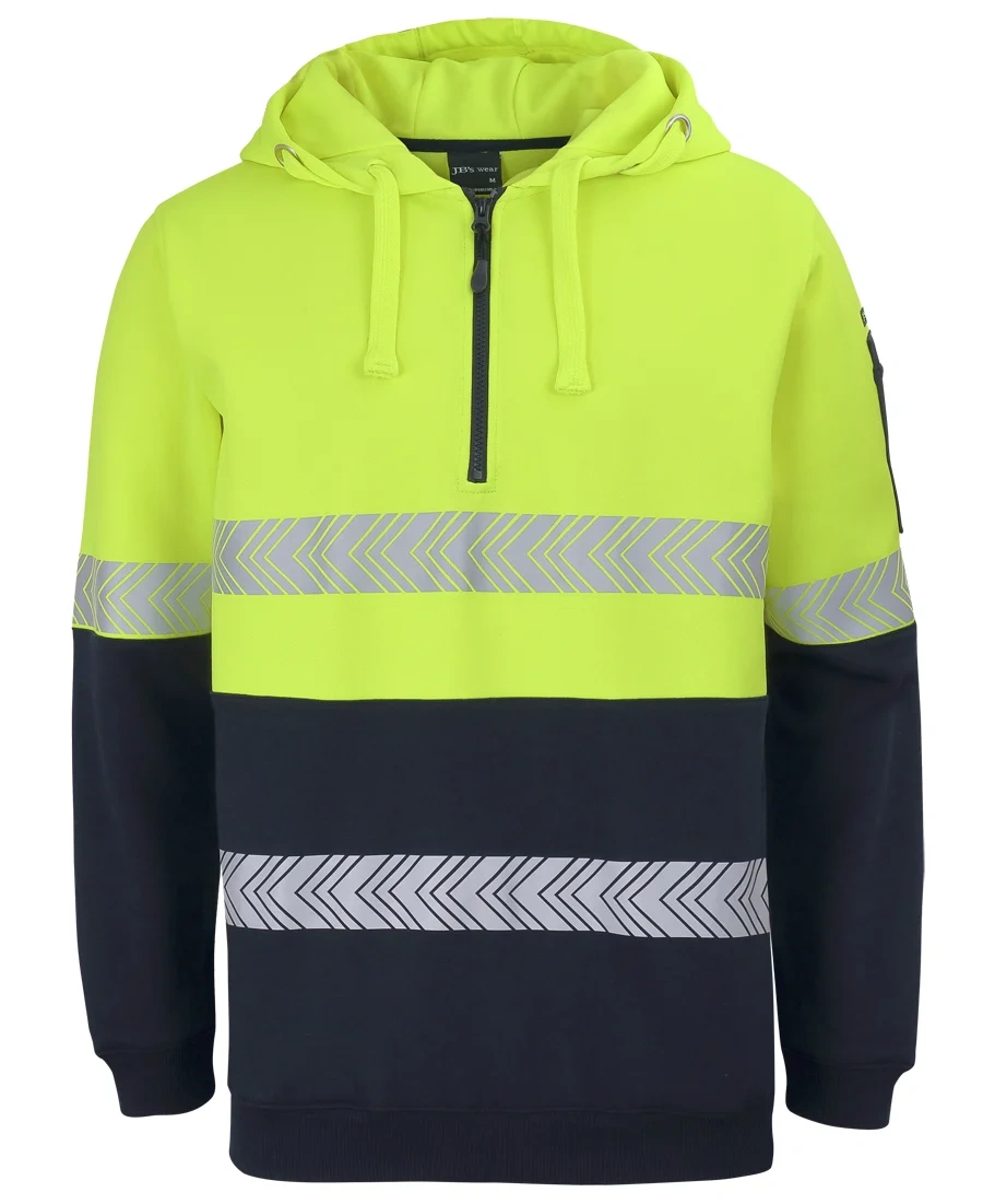 JB's Hi Vis (D+N) 1/2 Zip Segmented Tape Hoodie - Image 2