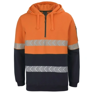 JB's Hi Vis (D+N) 1/2 Zip Segmented Tape Hoodie - Thumbnail Image 4