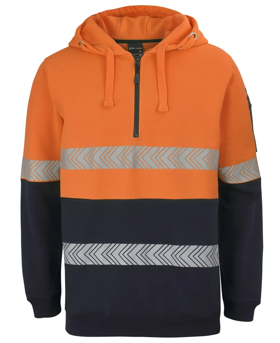 JB's Hi Vis (D+N) 1/2 Zip Segmented Tape Hoodie - Image 4
