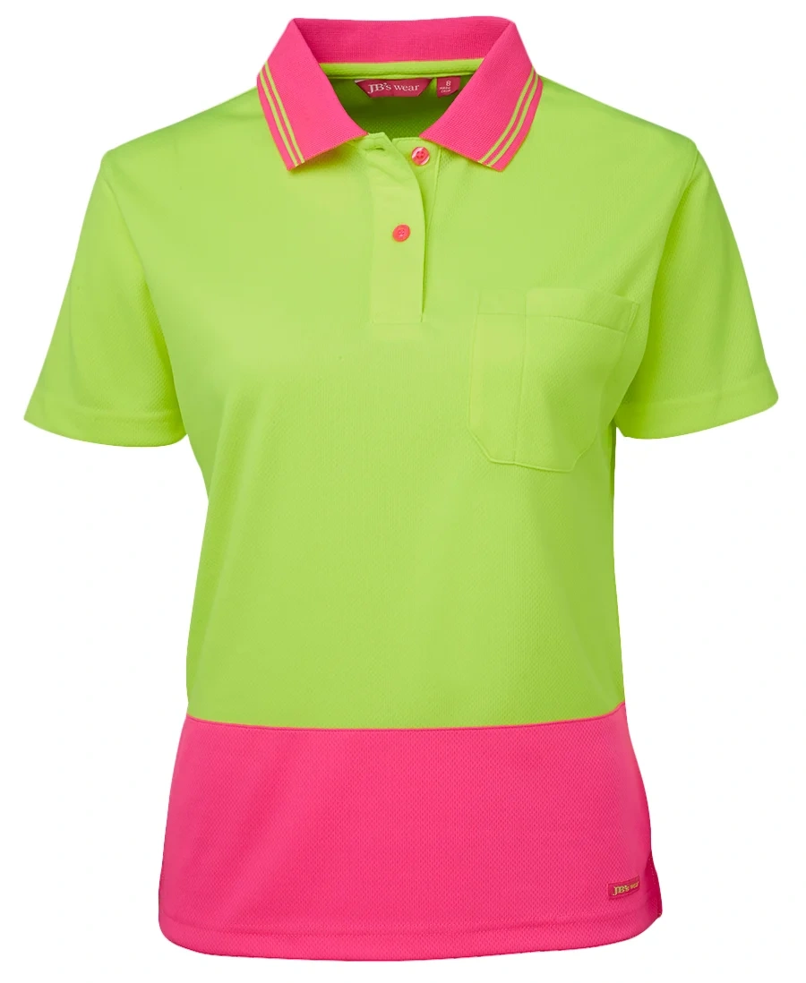 JB's Ladies Hi Vis S/S Comfort Polo - Image 2