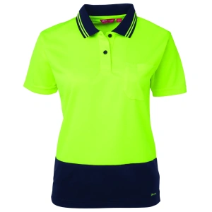 JB's Ladies Hi Vis S/S Comfort Polo - Thumbnail Image 4