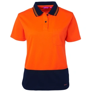 JB's Ladies Hi Vis S/S Comfort Polo - Thumbnail Image 6