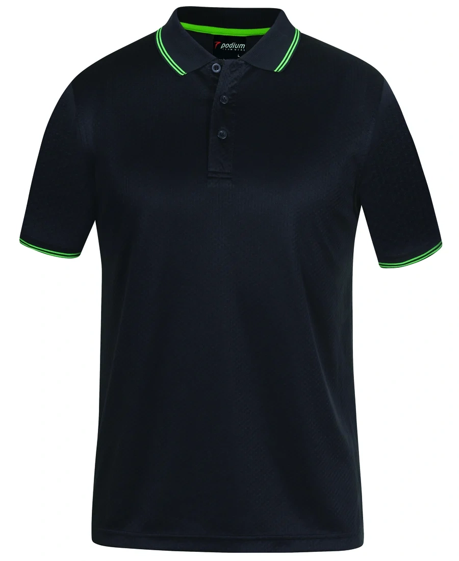 Podium Jacquard Contrast Polo - Image 2