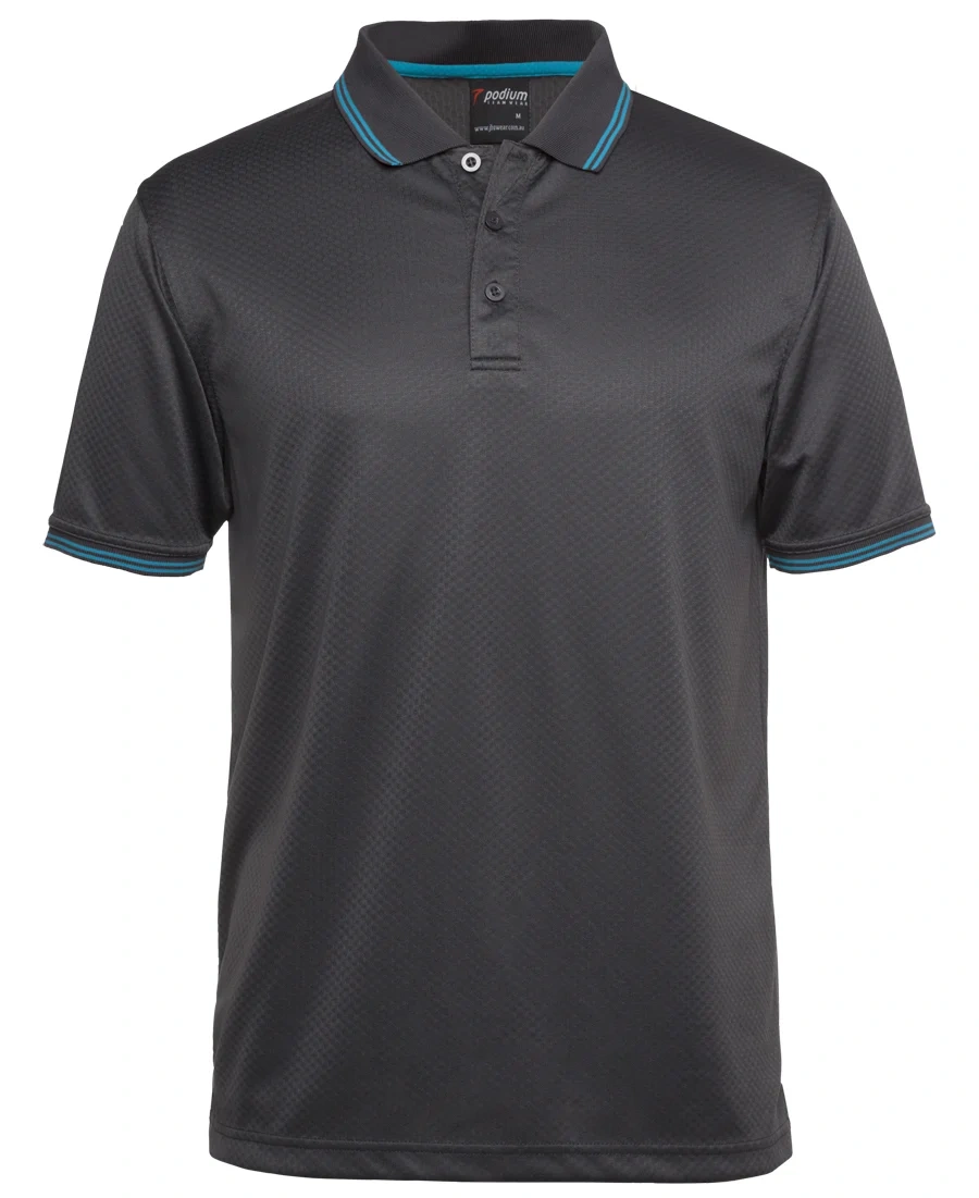 Podium Jacquard Contrast Polo - Image 6