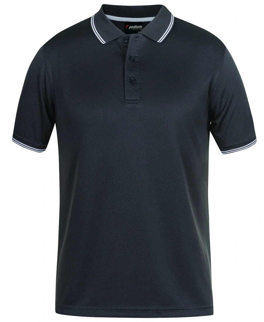 Podium Jacquard Contrast Polo - Image 8