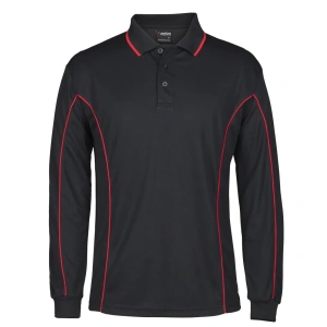 Podium L/S Piping Polo - Thumbnail Image 2