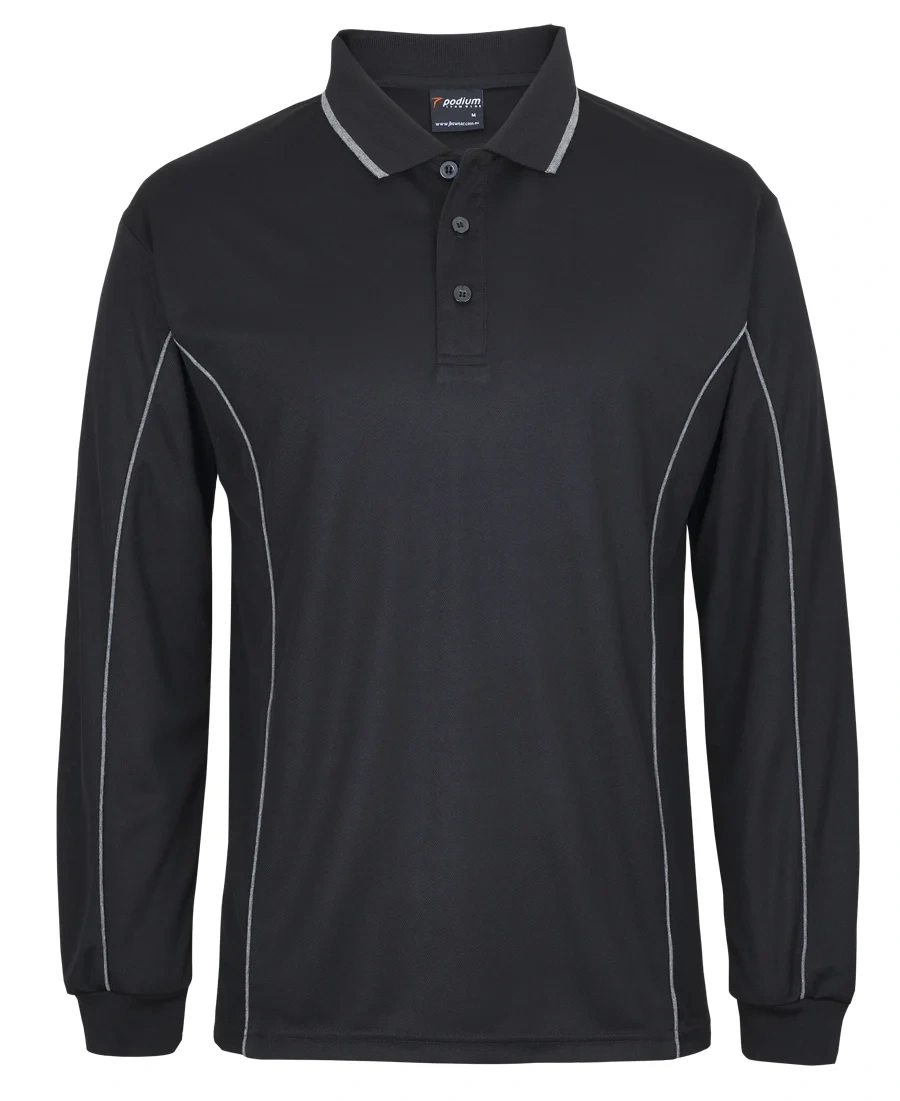 Podium L/S Piping Polo - Image 4