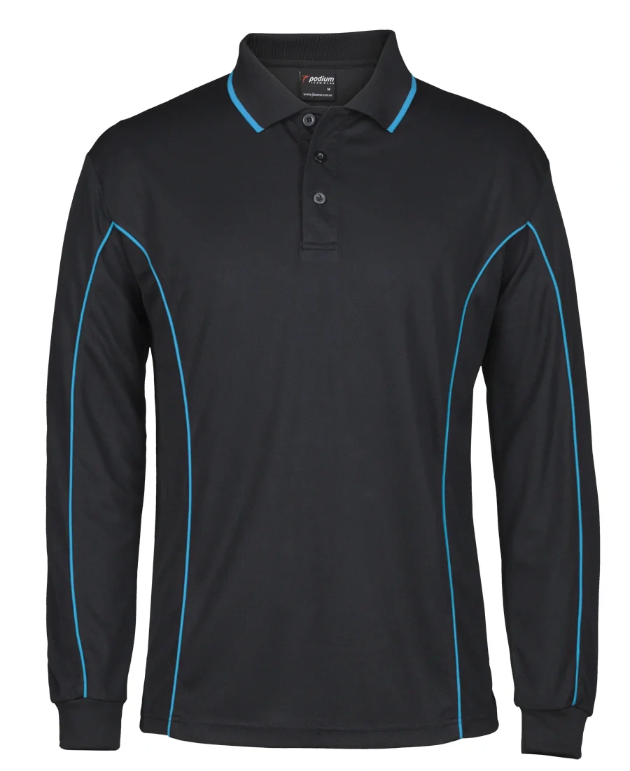 Podium L/S Piping Polo - Image 6
