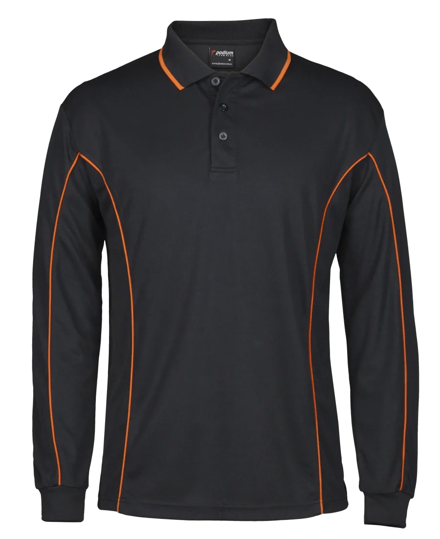 Podium L/S Piping Polo - Image 8