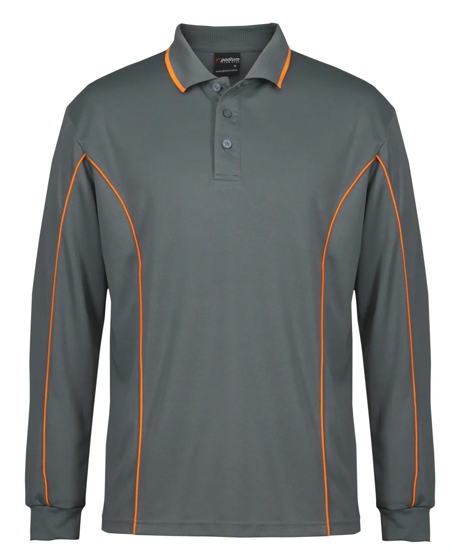 Podium L/S Piping Polo - Image 12