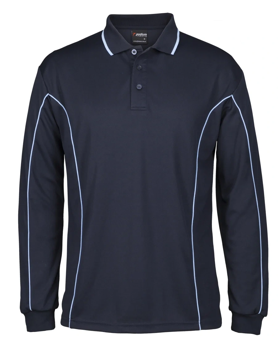 Podium L/S Piping Polo - Image 14